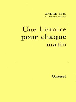 cover image of Une histoire pour chaque matin